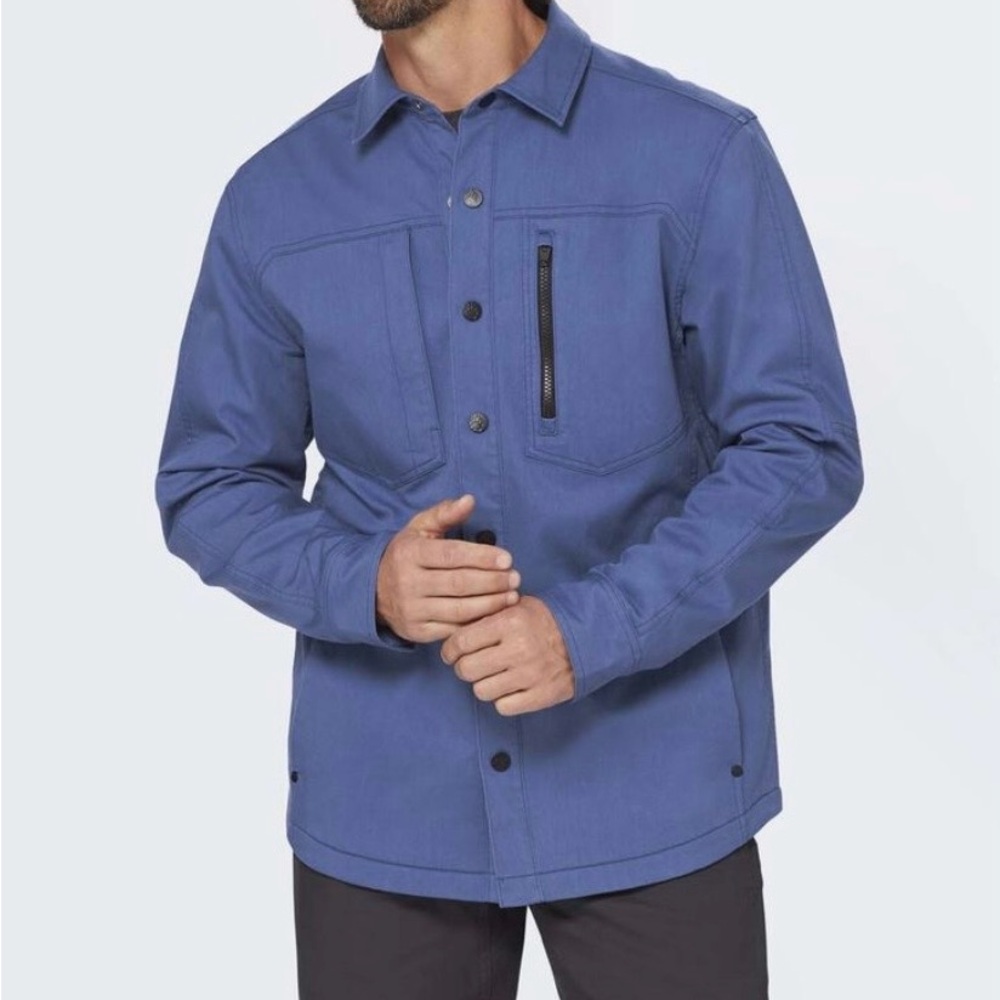 Men's AKHG Stone Run Standard Fit Fleece Lined Overshirt